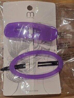 Melody 2-Piece Purple Geometric Hair Clip Set